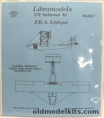 Libramodels 1/72 F.B.A. Leveque, 007 plastic model kit